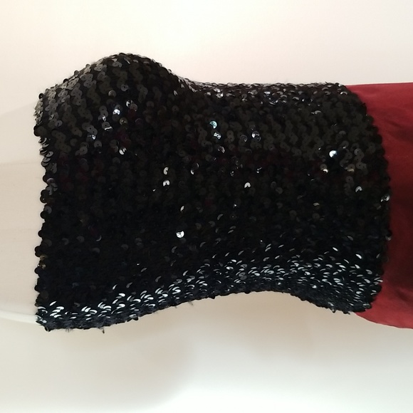 Strapless sequined top - Picture 4 of 7